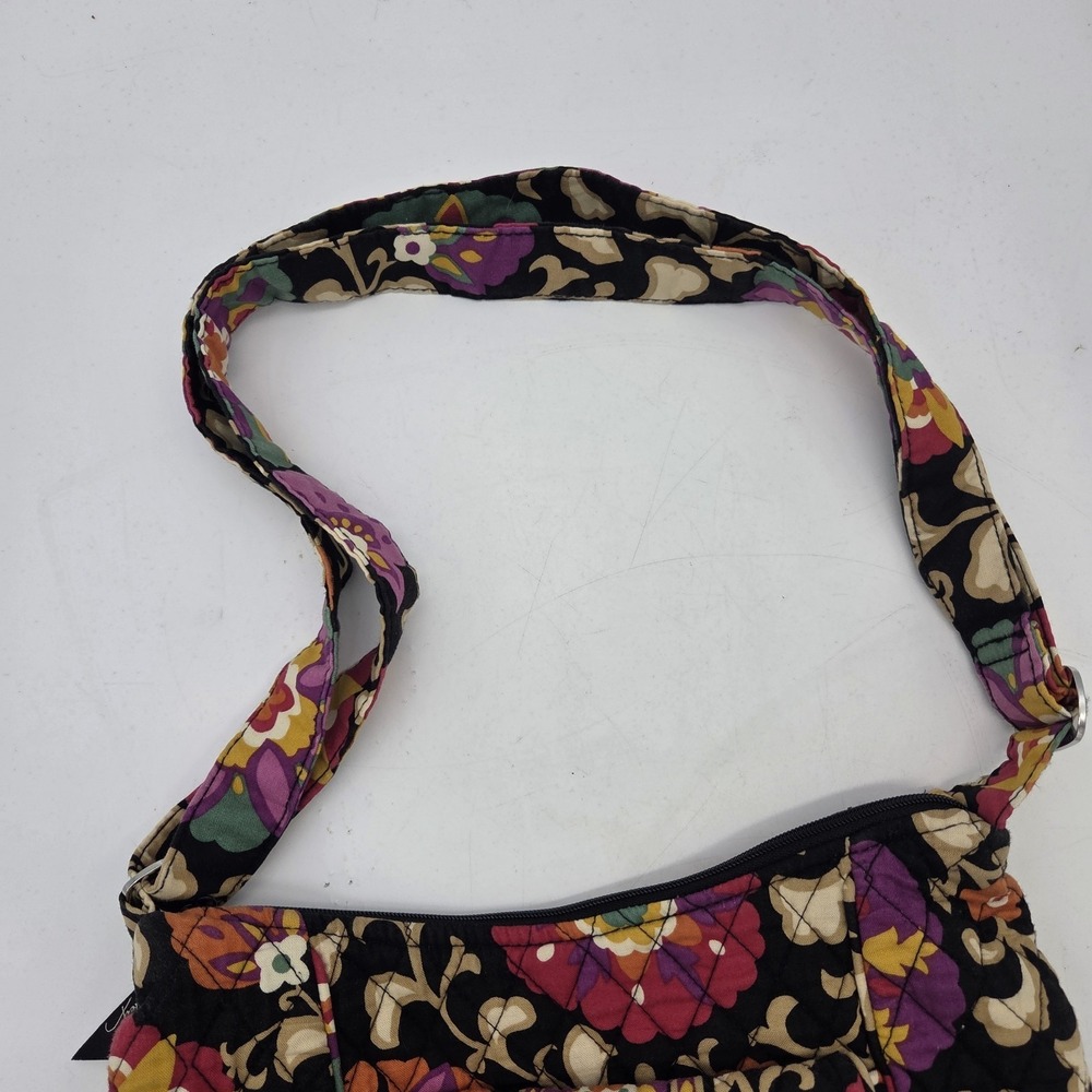 Vera Bradley Crossbody Shoulder Bag Floral Quilted Cotton Magnetic Front Pocket - Picture 5 of 13